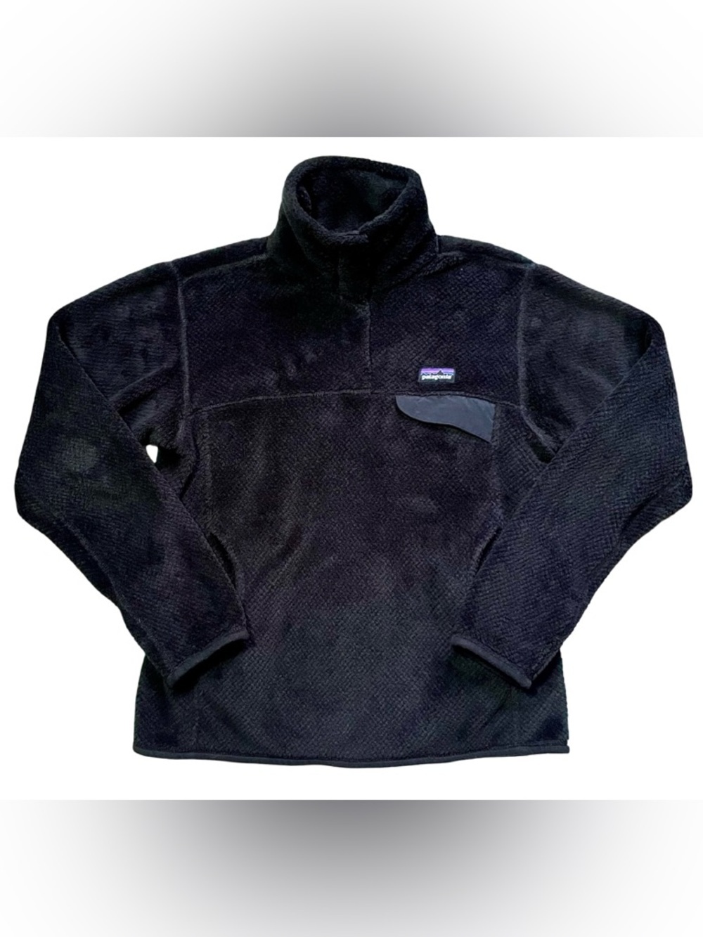 Patagonia Snap‑T Black Fleece Pullover Jacket Women’s Size Small